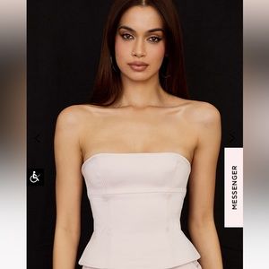 HOUSE OF CB ANGELICA CRYSTAL SATIN STRAPLESS CORSET